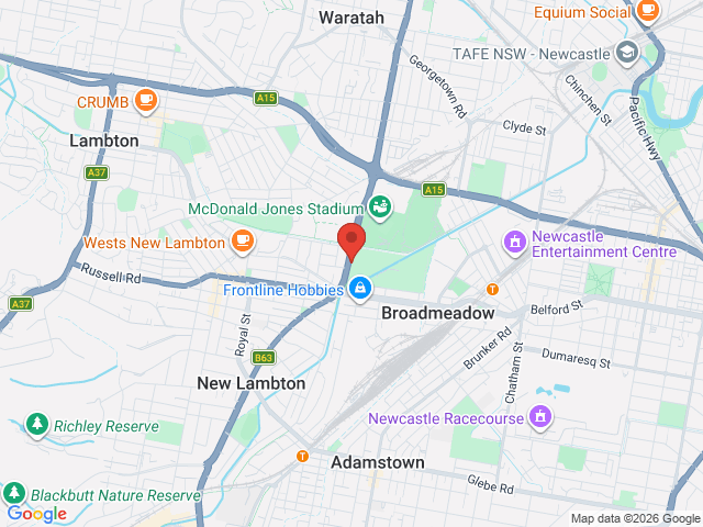 Map showing event location