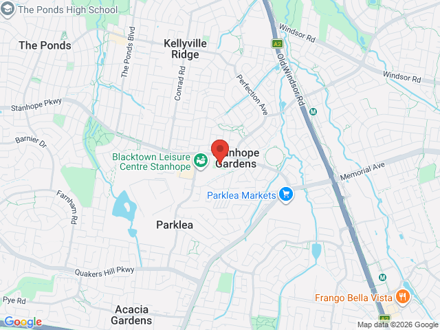 Map showing event location